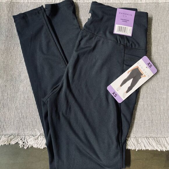 NWT Danskin Black Performance Active Leggings XS - Picture 4 of 4